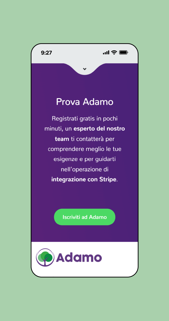 Mockup progetto Adamo: Prova Adamo versione mobile