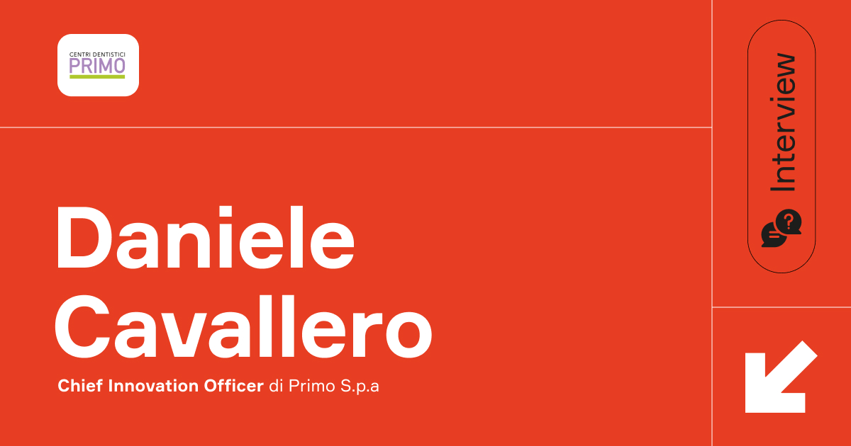 Intervista Daniele Cavallero sfondo rosso Primo