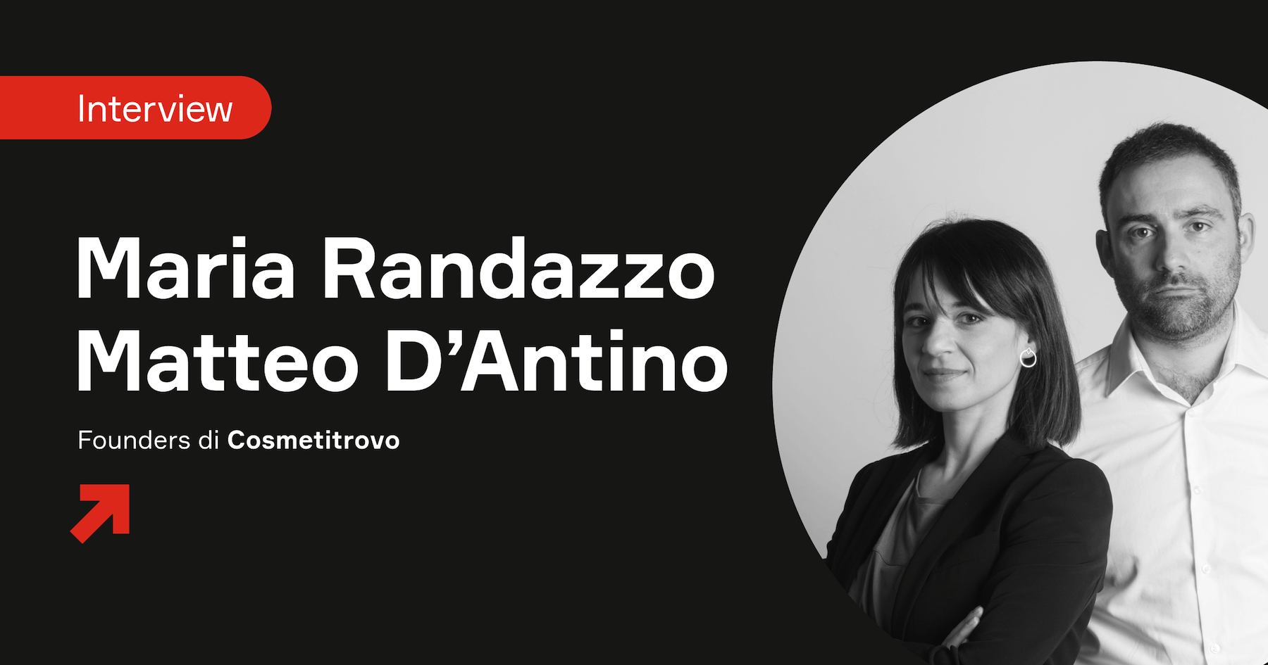 Foto di Maria Randazzo e Matteo D'Antino, founder di Cosmetitrovo