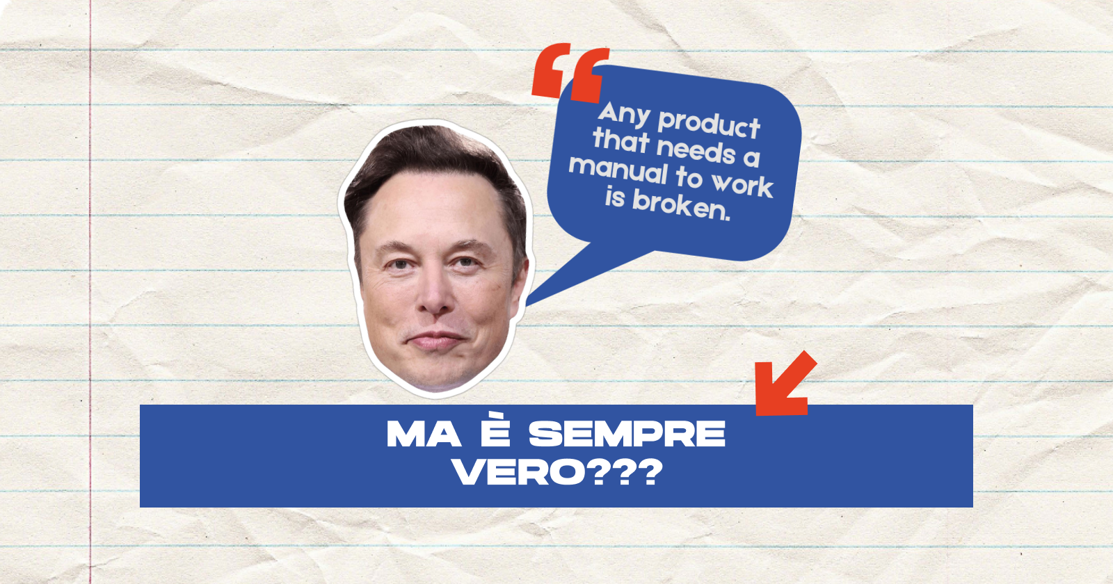Meme di Elon Musk con scritta: Ma è sempre vero?