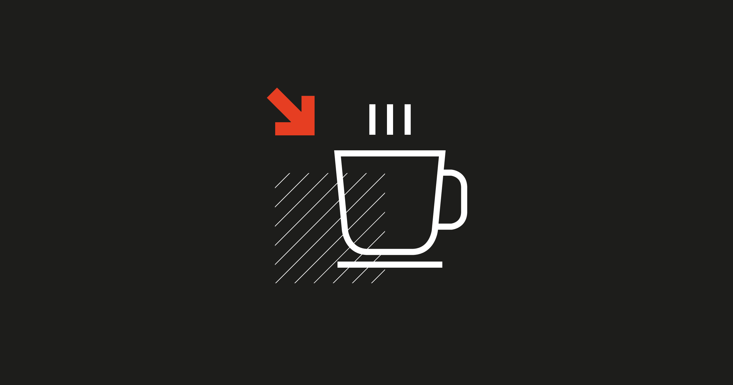 Illustrazione di una tazzina su sfondo nero
